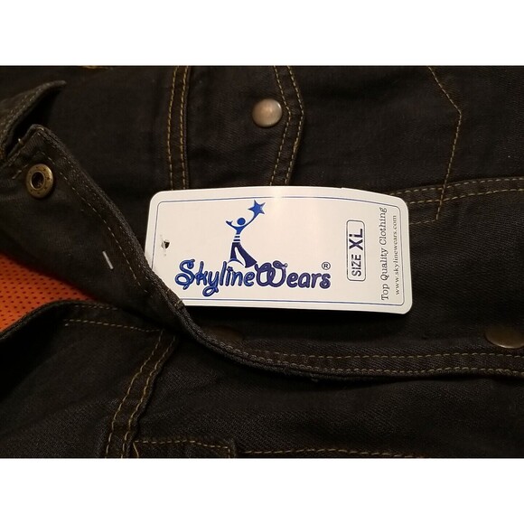 Skyline Wears Heavy Industrial Women's Denim Black Vest XL NWT               T35 - Picture 4 of 10